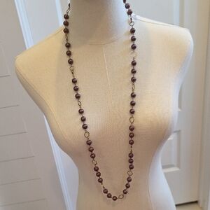 Elegant Purple Beaded Necklace